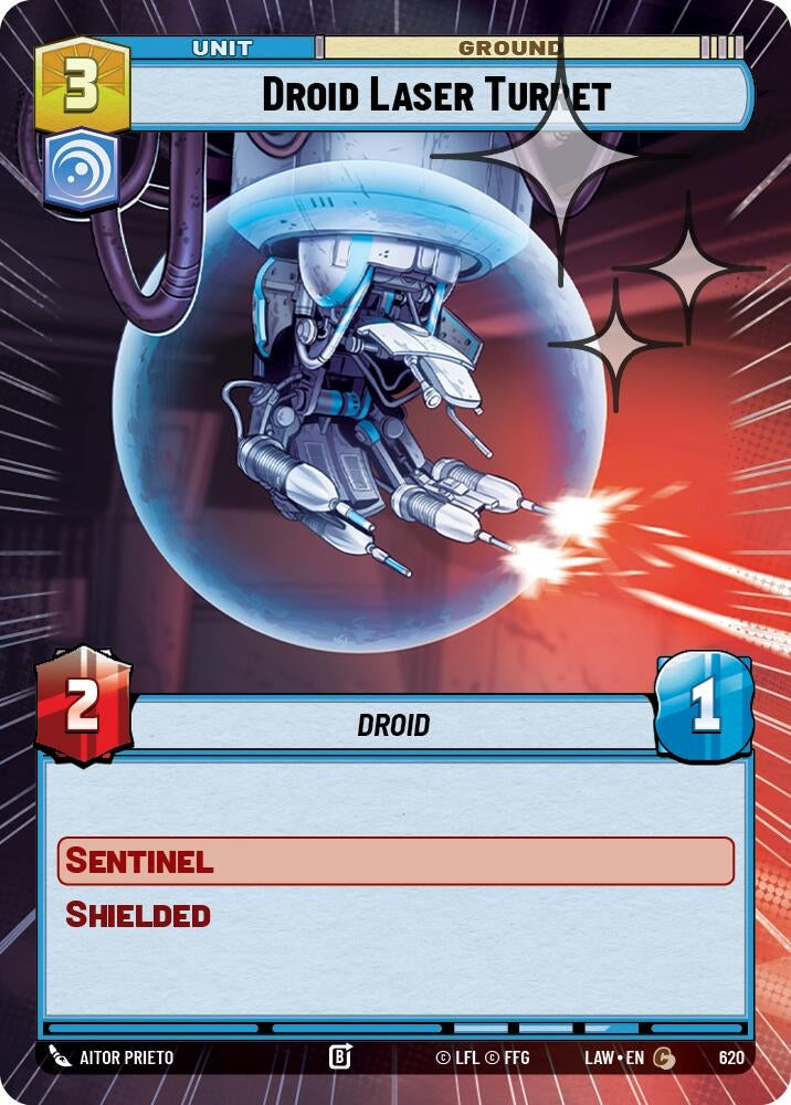Image for Droid Laser Turret (Hyperspace Foil) (620) (LAW) - Star Wars: Unlimited