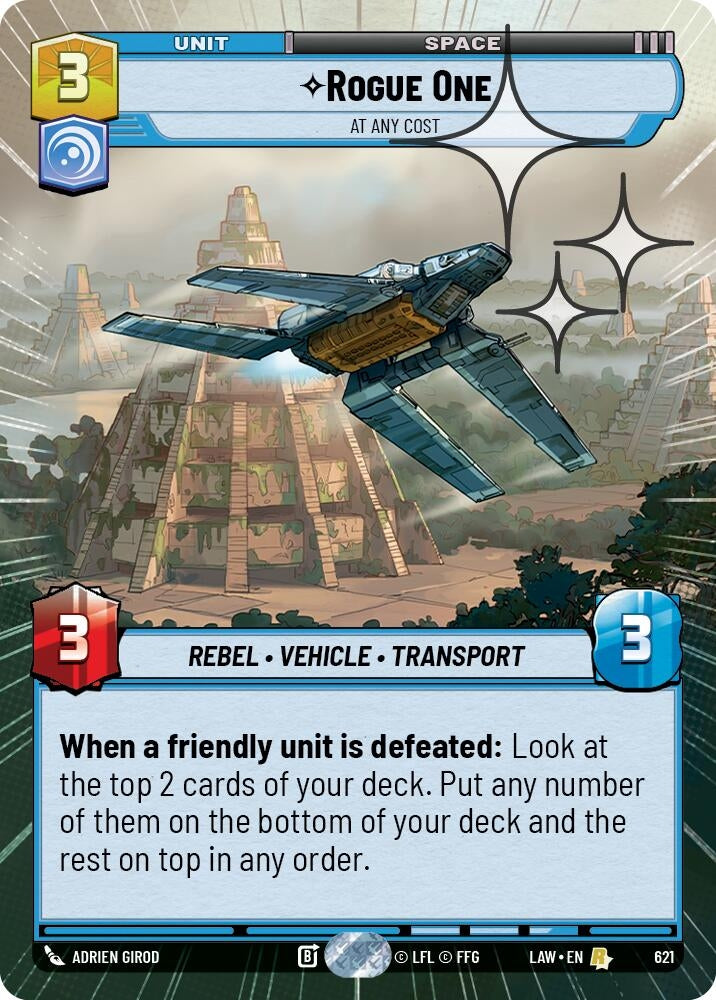 Image for Rogue One - At Any Cost (Hyperspace Foil) (621) (LAW) - Star Wars: Unlimited