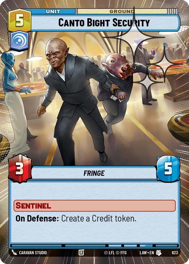 Image for Canto Bight Security (Hyperspace Foil) (623) (LAW) - Star Wars: Unlimited