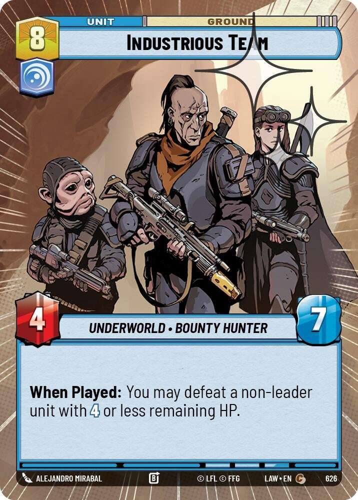 Image for Industrious Team (Hyperspace Foil) (626) (LAW) - Star Wars: Unlimited