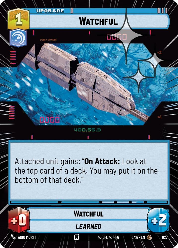 Image for Watchful (Hyperspace Foil) (627) (LAW) - Star Wars: Unlimited