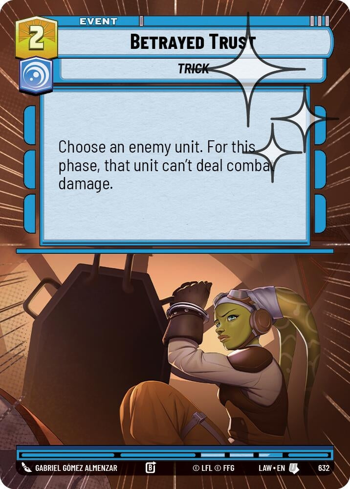 Image for Betrayed Trust (Hyperspace Foil) (632) (LAW) - Star Wars: Unlimited