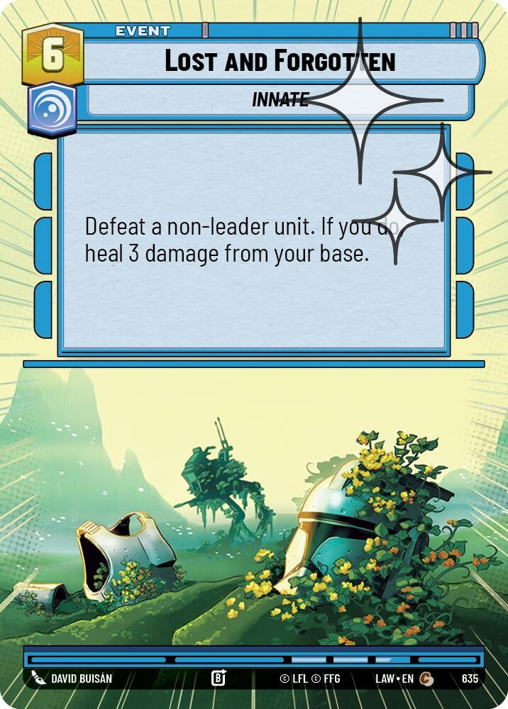 Image for Lost and Forgotten (Hyperspace Foil) (635) (LAW) - Star Wars: Unlimited