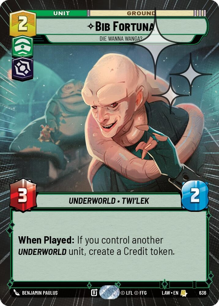 Image for Bib Fortuna - Die Wanna Wanga? (Hyperspace Foil) (636) (LAW) - Star Wars: Unlimited