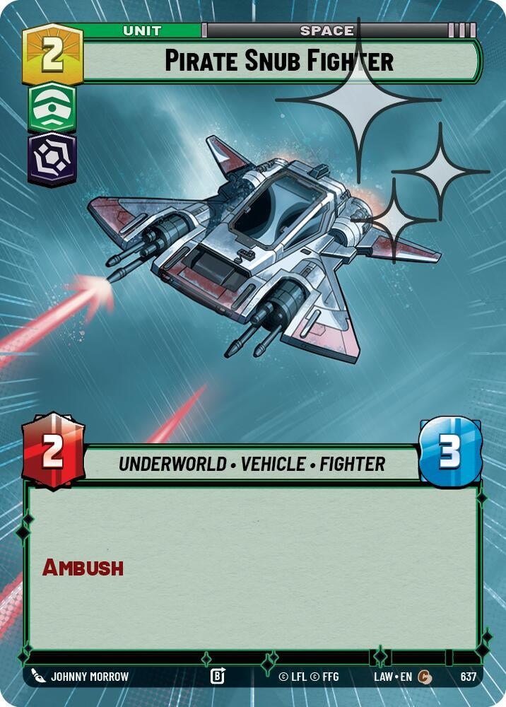 Image for Pirate Snub Fighter (Hyperspace Foil) (637) (LAW) - Star Wars: Unlimited