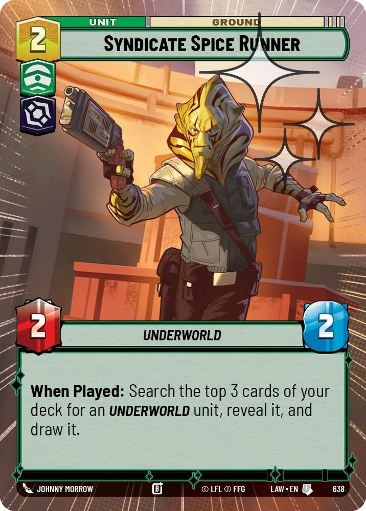 Image for Syndicate Spice Runner (Hyperspace Foil) (638) (LAW) - Star Wars: Unlimited