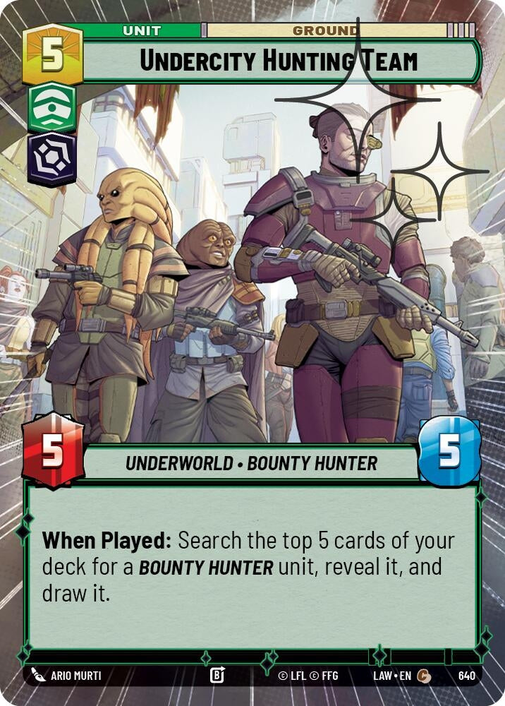 Image for Undercity Hunting Team (Hyperspace Foil) (640) (LAW) - Star Wars: Unlimited