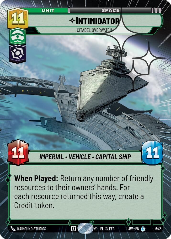 Image for Intimidator - Citadel Overwatch (Hyperspace Foil) (642) (LAW) - Star Wars: Unlimited