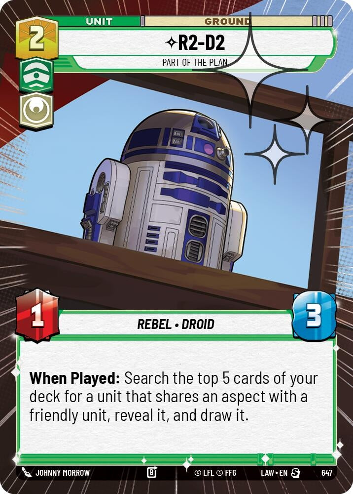 Image for R2-D2 - Part of the Plan (Hyperspace Foil) (647) (LAW) - Star Wars: Unlimited