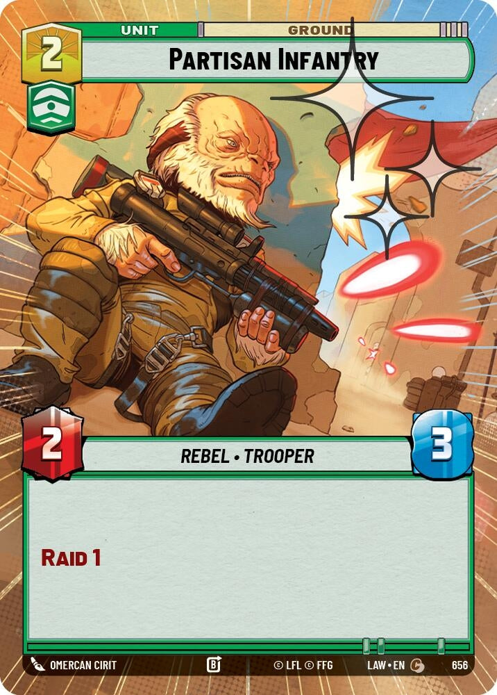 Image for Partisan Infantry (Hyperspace Foil) (656) (LAW) - Star Wars: Unlimited