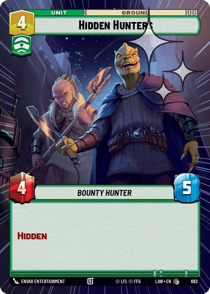 Image for Hidden Hunters (Hyperspace Foil) (662) (LAW) - Star Wars: Unlimited