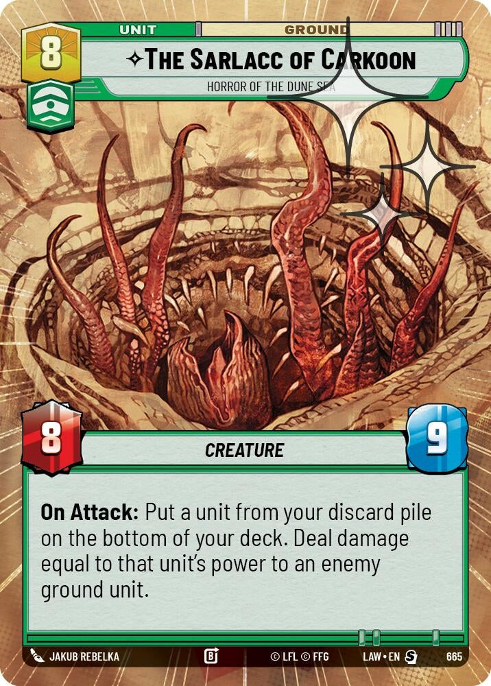 Image for The Sarlacc of Carkoon - Horror of the Dune Sea (Hyperspace Foil) (665) (LAW) - Star Wars: Unlimited