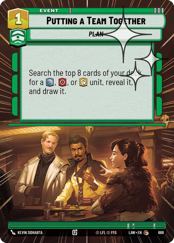 Image for Putting a Team Together (Hyperspace Foil) (668) (LAW) - Star Wars: Unlimited