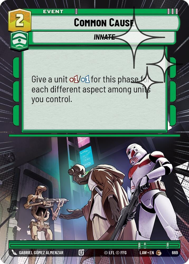 Image for Common Cause (Hyperspace Foil) (669) (LAW) - Star Wars: Unlimited