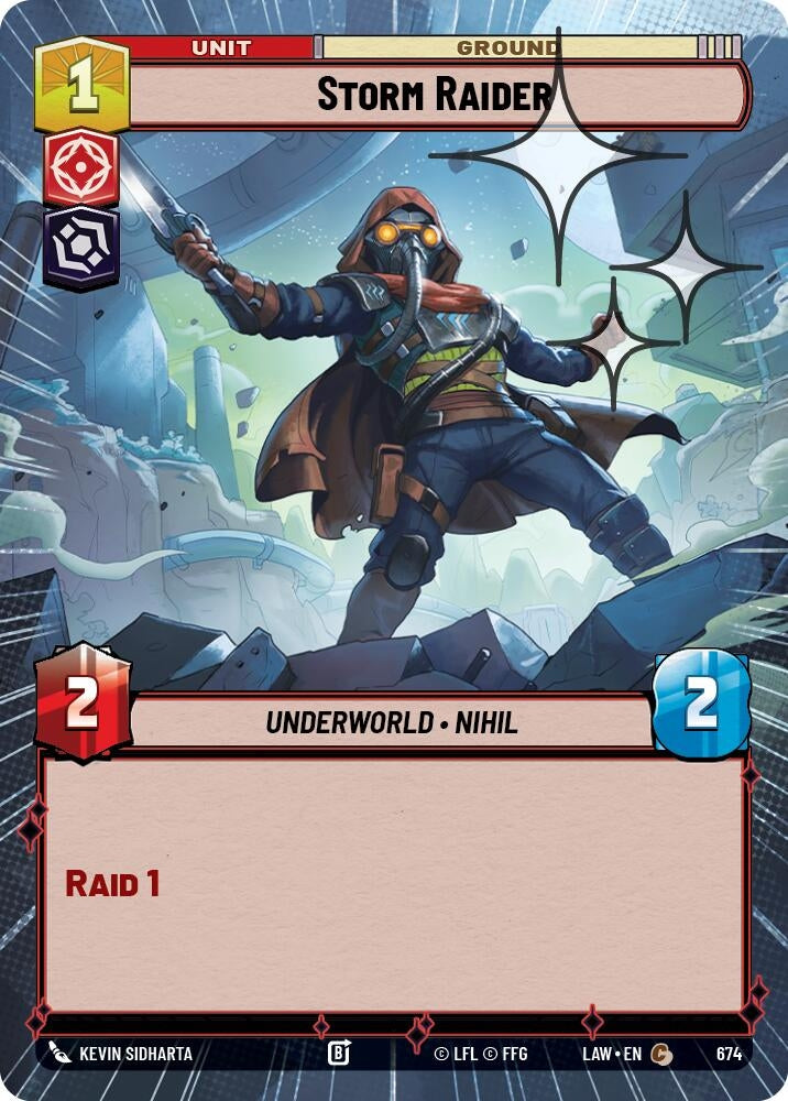 Image for Storm Raider (Hyperspace Foil) (674) (LAW) - Star Wars: Unlimited