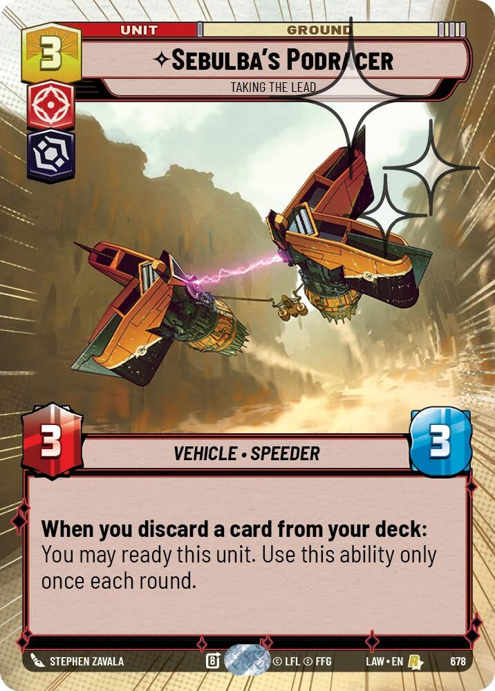 Image for Sebulba's Podracer - Taking the Lead (Hyperspace Foil) (678) (LAW) - Star Wars: Unlimited