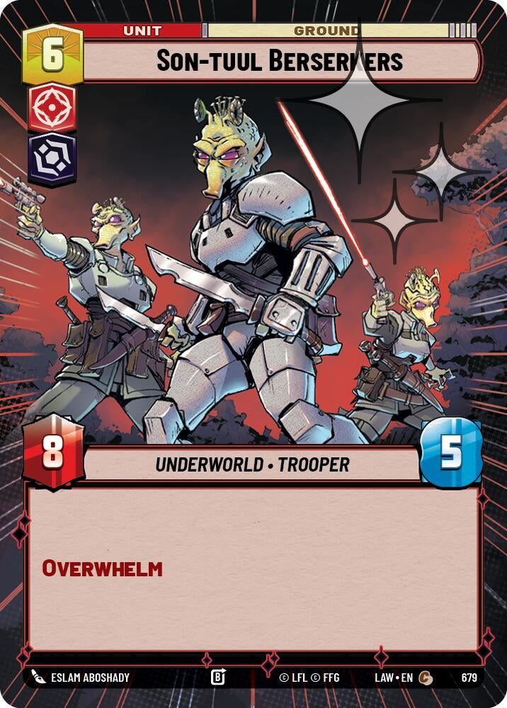 Image for Son-tuul Berserkers (Hyperspace Foil) (679) (LAW) - Star Wars: Unlimited