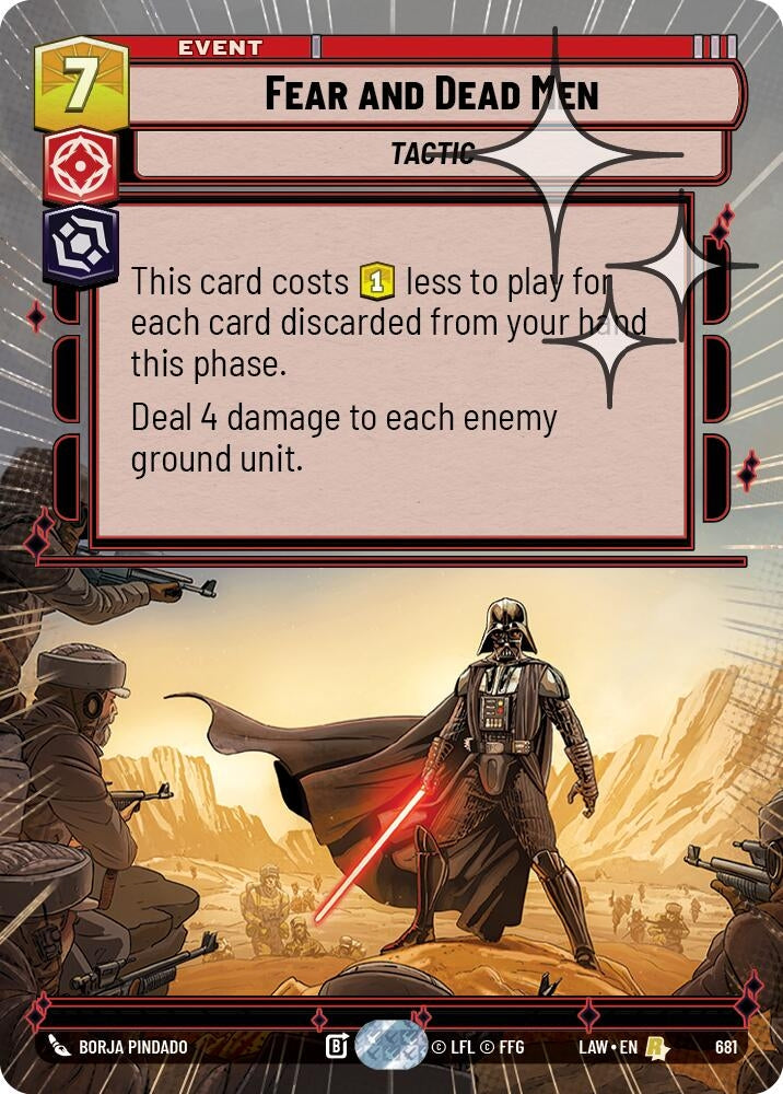 Image for Fear and Dead Men (Hyperspace Foil) (681) (LAW) - Star Wars: Unlimited