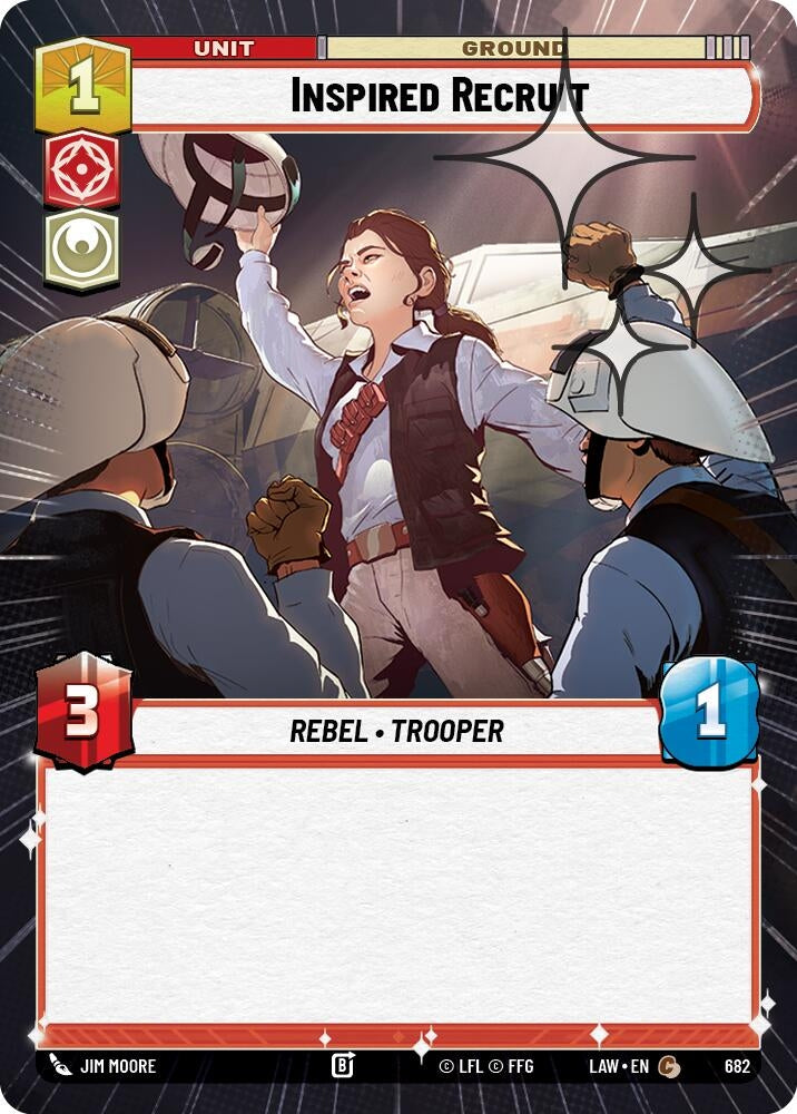 Image for Inspired Recruit (Hyperspace Foil) (682) (LAW) - Star Wars: Unlimited