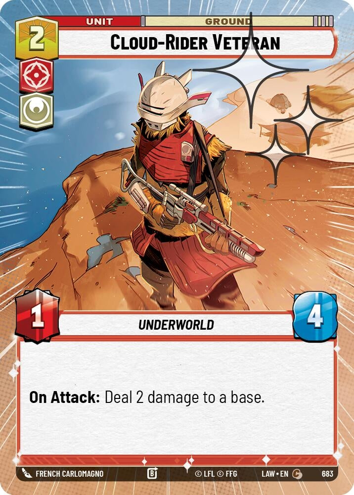 Image for Cloud-Rider Veteran (Hyperspace Foil) (683) (LAW) - Star Wars: Unlimited