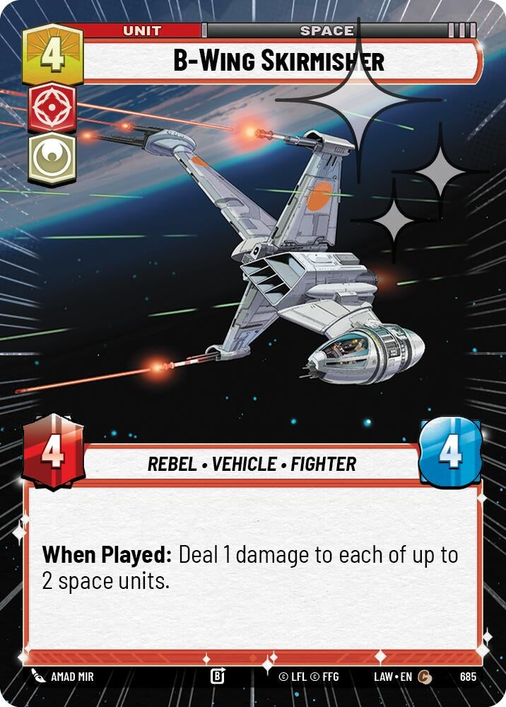 Image for B-Wing Skirmisher (Hyperspace Foil) (685) (LAW) - Star Wars: Unlimited