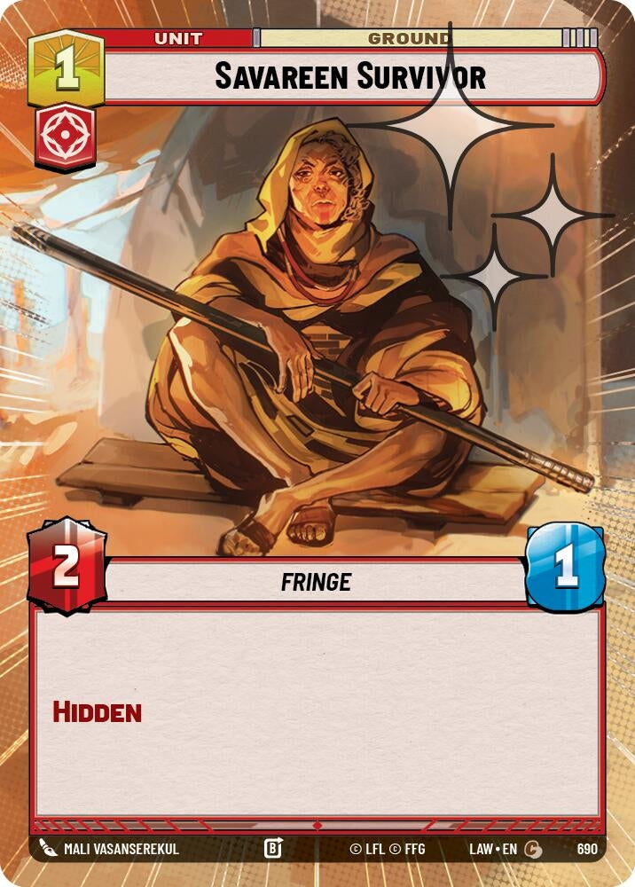 Image for Savareen Survivor (Hyperspace Foil) (690) (LAW) - Star Wars: Unlimited