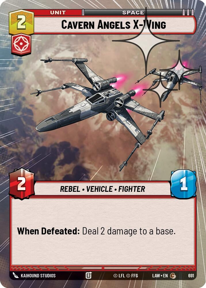 Image for Cavern Angels X-Wing (Hyperspace Foil) (691) (LAW) - Star Wars: Unlimited