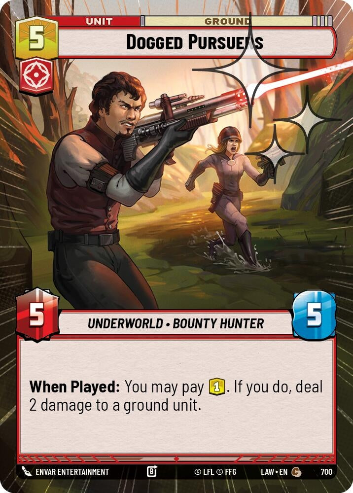 Image for Dogged Pursuers (Hyperspace Foil) (700) (LAW) - Star Wars: Unlimited