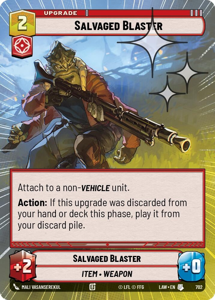 Image for Salvaged Blaster (Hyperspace Foil) (702) (LAW) - Star Wars: Unlimited
