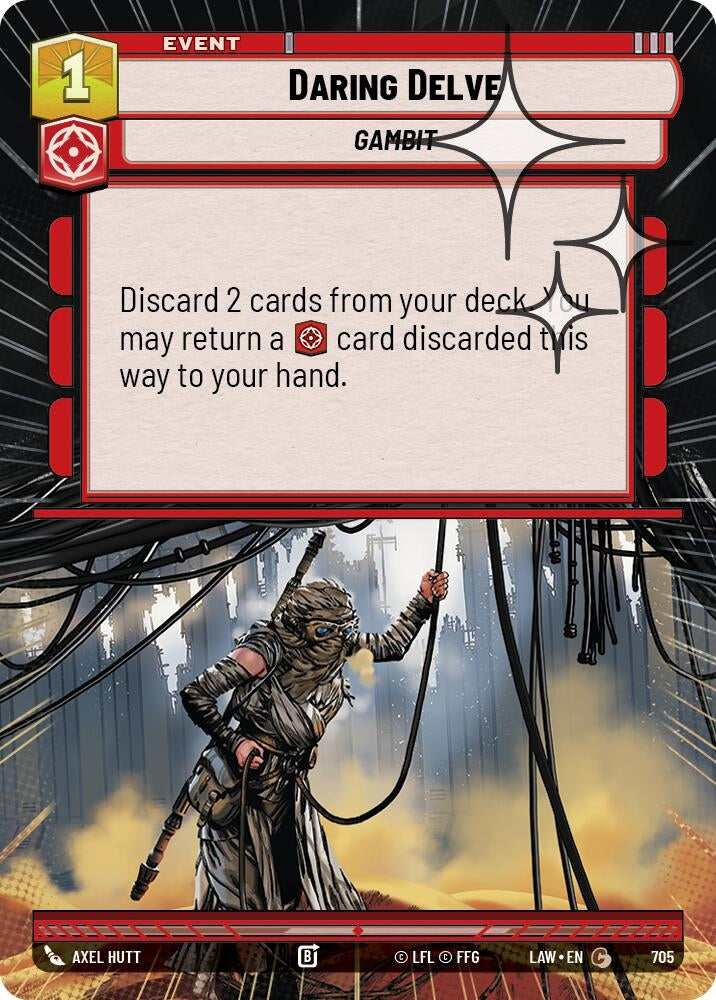 Image for Daring Delve (Hyperspace Foil) (705) (LAW) - Star Wars: Unlimited