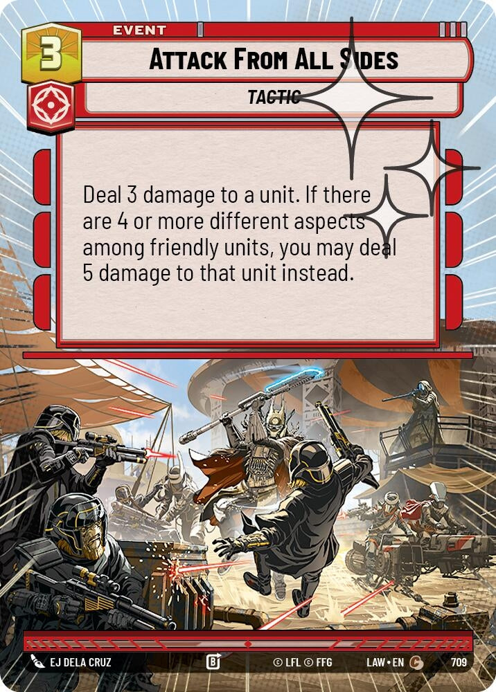 Image for Attack From All Sides (Hyperspace Foil) (709) (LAW) - Star Wars: Unlimited