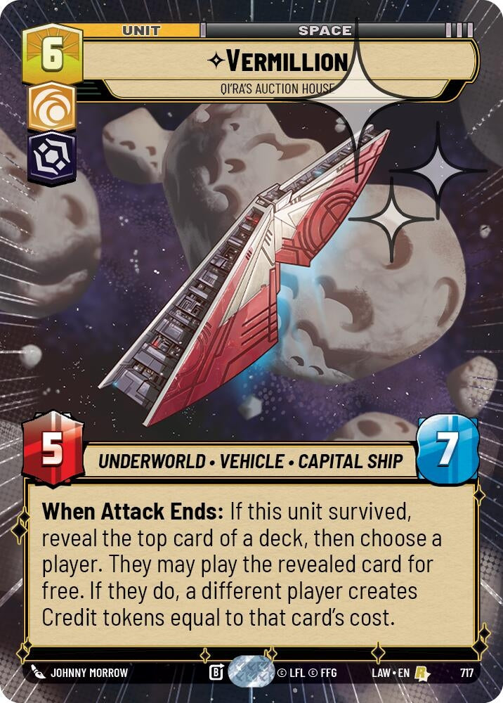 Image for Vermillion - Qi'Ra's Auction House (Hyperspace Foil) (717) (LAW) - Star Wars: Unlimited
