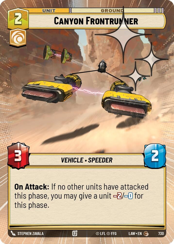 Image for Canyon Frontrunner (Hyperspace Foil) (730) (LAW) - Star Wars: Unlimited