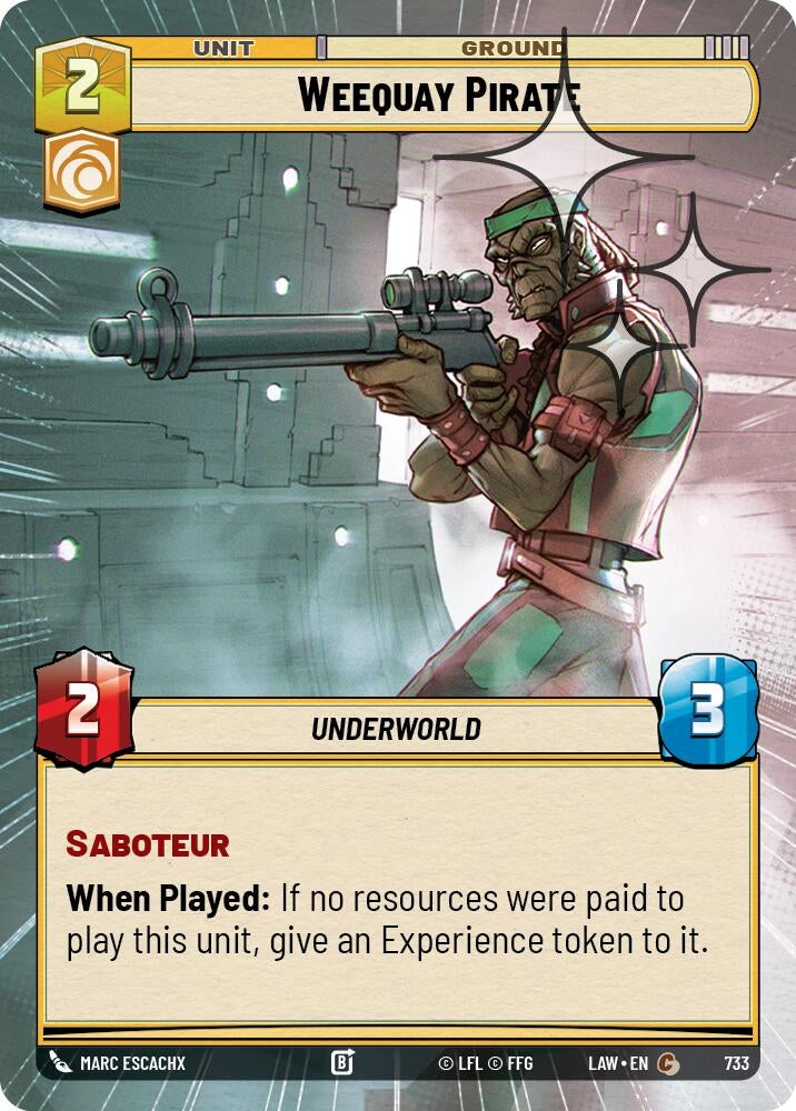 Image for Weequay Pirate (Hyperspace Foil) (733) (LAW) - Star Wars: Unlimited