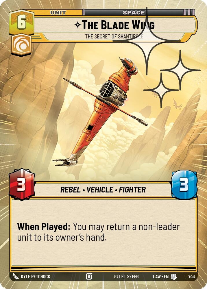Image for The Blade Wing - The Secret of Shantipole (Hyperspace Foil) (743) (LAW) - Star Wars: Unlimited
