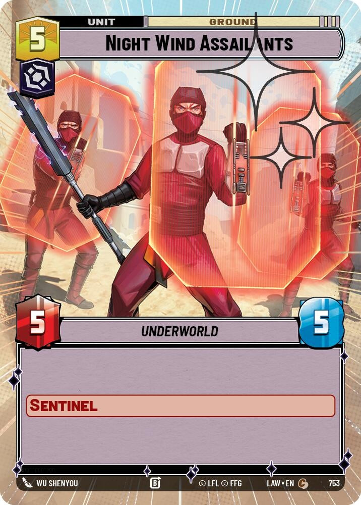 Image for Night Wind Assailants (Hyperspace Foil) (753) (LAW) - Star Wars: Unlimited