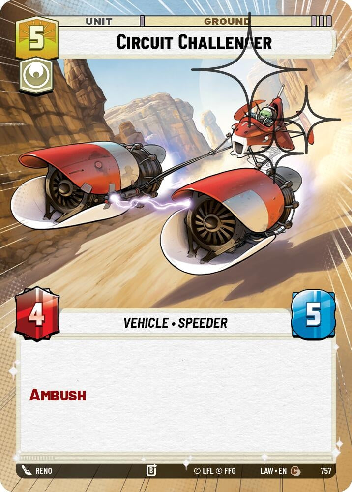 Image for Circuit Challenger (Hyperspace Foil) (757) (LAW) - Star Wars: Unlimited