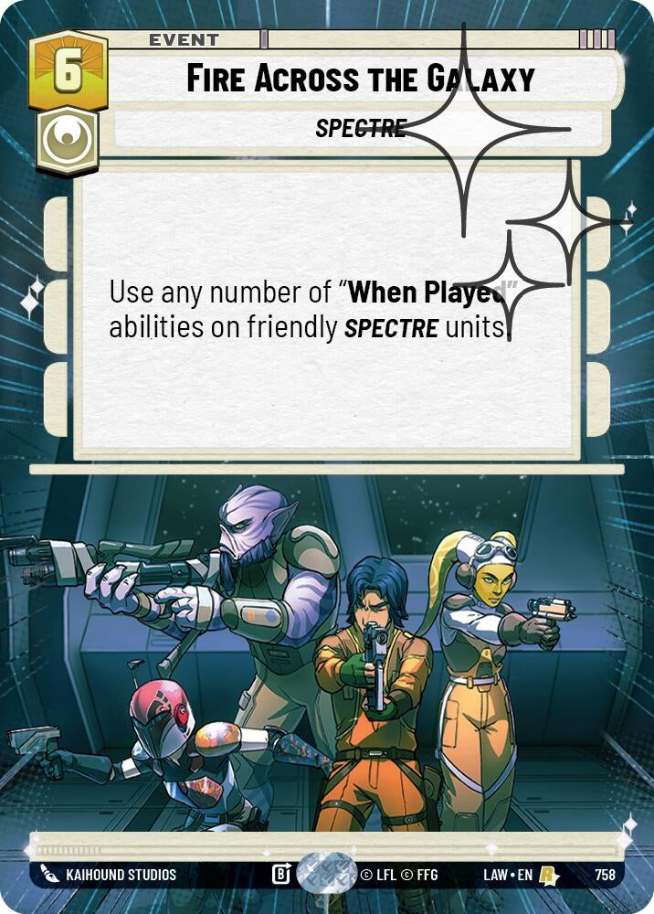 Image for Fire Across the Galaxy (Hyperspace Foil) (758) (LAW) - Star Wars: Unlimited