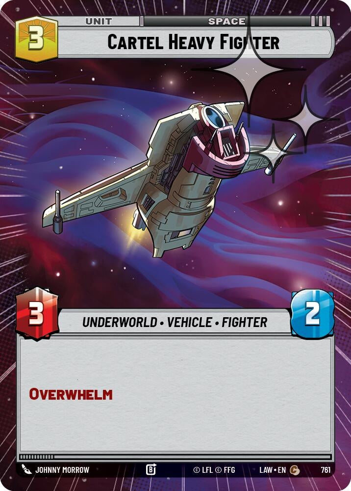 Image for Cartel Heavy Fighter (Hyperspace Foil) (761) (LAW) - Star Wars: Unlimited