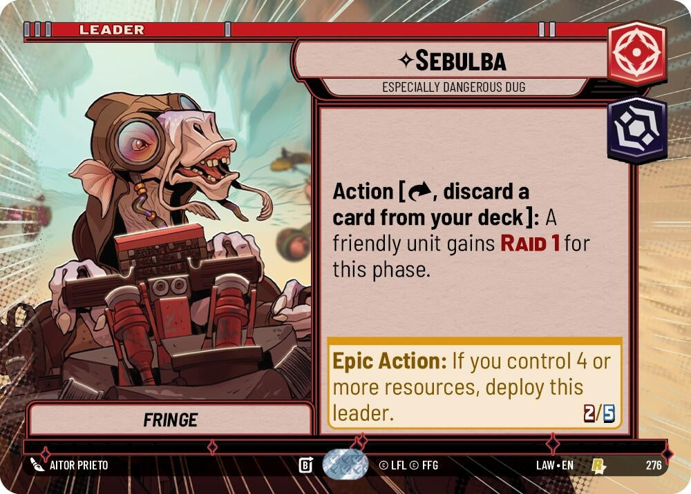 Image for Sebulba - Especially Dangerous Dug (Hyperspace) (276) (LAW) - Star Wars: Unlimited