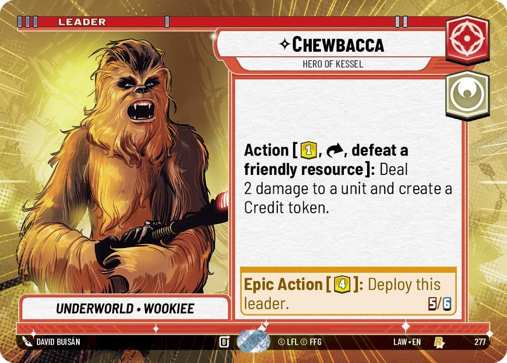 Image for Chewbacca - Hero of Kessel (Hyperspace) (277) (LAW) - Star Wars: Unlimited