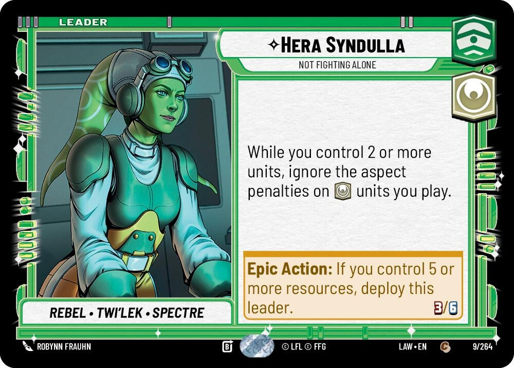 Image for Hera Syndulla - Not Fighting Alone (9/264) (LAW) - Star Wars: Unlimited