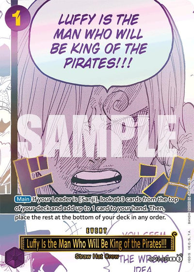 Luffy Is the Man Who Will Be King of the Pirates!!! (Japanese Version 3rd Anniversary Set) (OP12-079) (OP-PR)