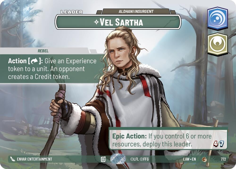 Image for Vel Sartha - Aldhani Insurgent (Showcase) (772) (LAW) - Star Wars: Unlimited