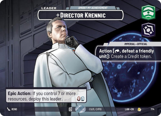 Image for Director Krennic - Amidst My Achievement (Showcase) (774) (LAW) - Star Wars: Unlimited