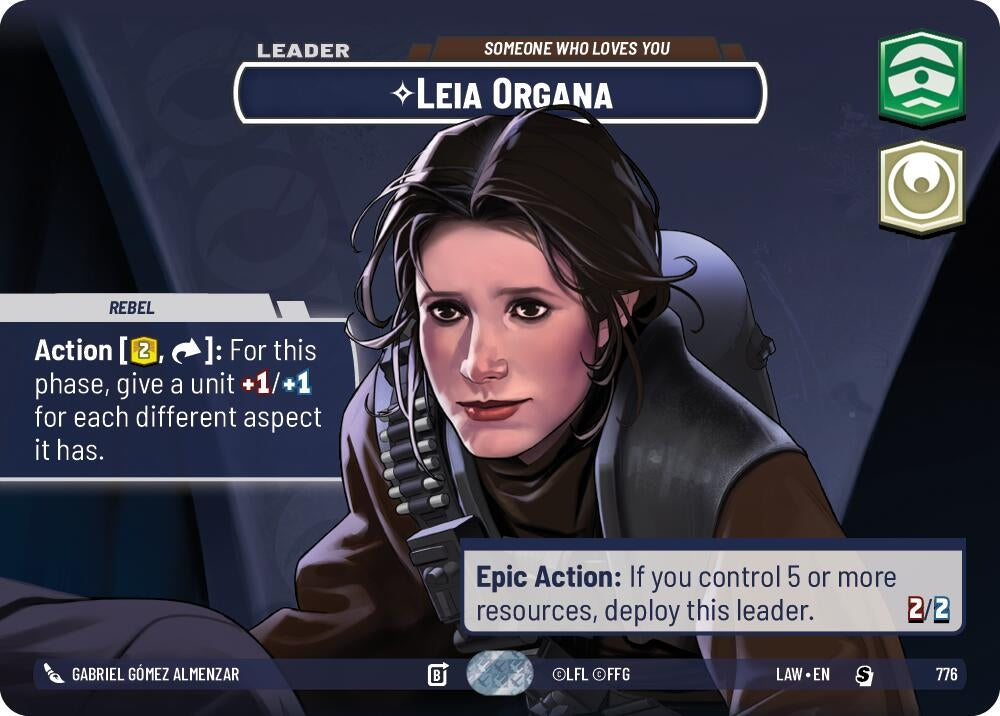 Image for Leia Organa - Someone Who Loves You (Showcase) (776) (LAW) - Star Wars: Unlimited