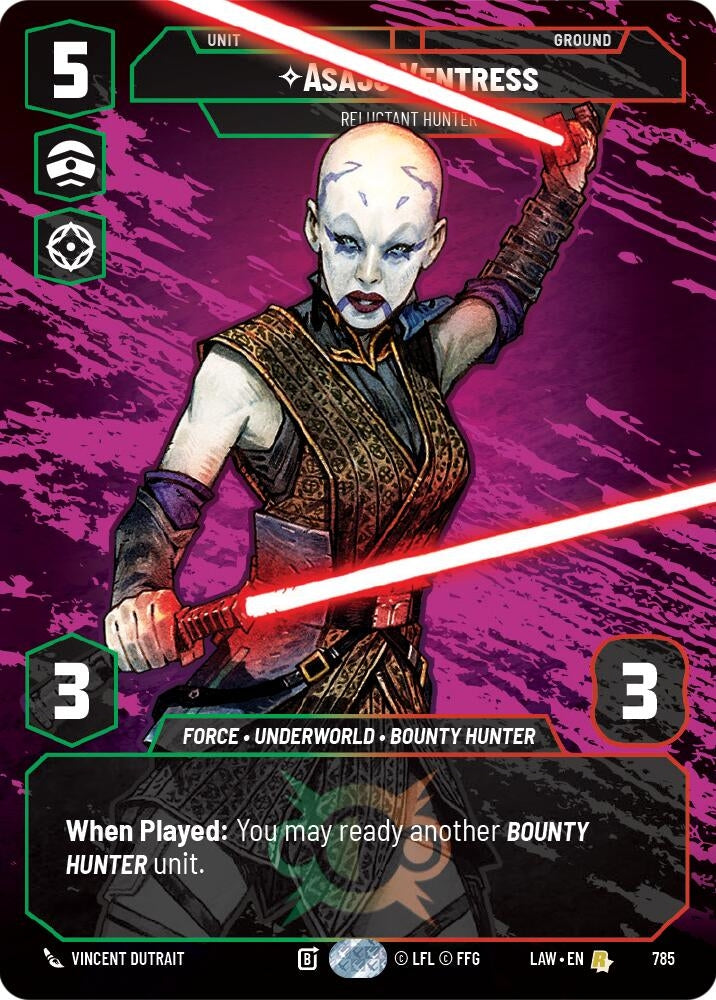 Image for Asajj Ventress - Reluctant Hunter (Prestige) (785) (LAW) - Star Wars: Unlimited