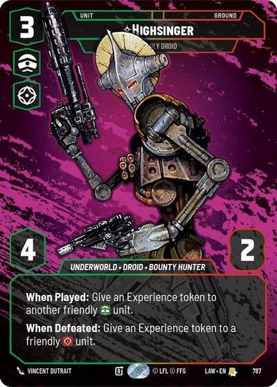 Image for Highsinger - Deadly Droid (Prestige) (787) (LAW) - Star Wars: Unlimited