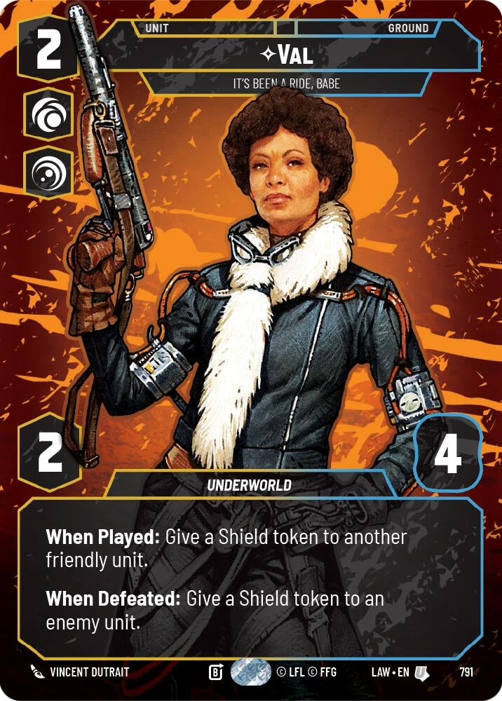 Image for Val - It's Been a Ride, Babe (Prestige) (791) (LAW) - Star Wars: Unlimited