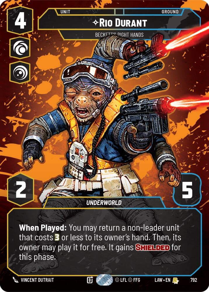 Image for Rio Durant - Beckett's Right Hands (Prestige) (792) (LAW) - Star Wars: Unlimited
